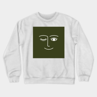 Wink (Olive Green) Crewneck Sweatshirt